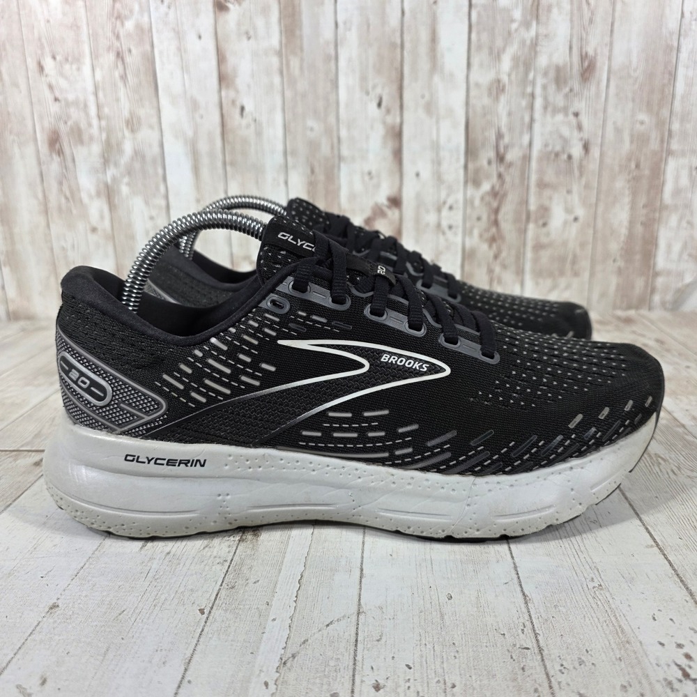 Brooks Glycerin 20 Womens Running Shoes Black White 1203691B059 Size 10